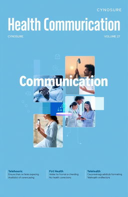 A professional A4 cover page titled 'Health Communication' featuring 'Cynosure, Issue 1, Volume 27'