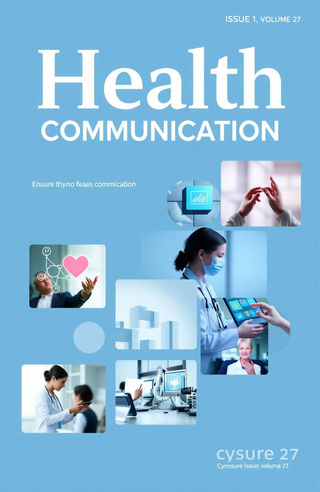 A professional A4 cover page titled 'Health Communication' featuring 'Cynosure, Issue 1, Volume 27'