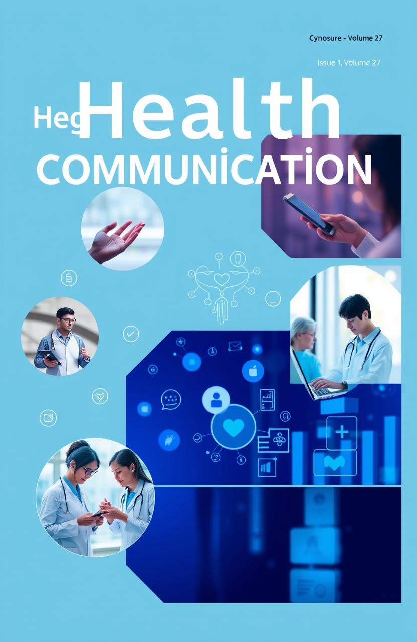 A professional A4 cover page titled 'Health Communication' featuring 'Cynosure, Issue 1, Volume 27'