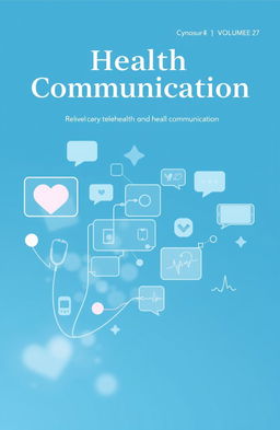 A professional A4 cover page design for a journal titled 'Health Communication'