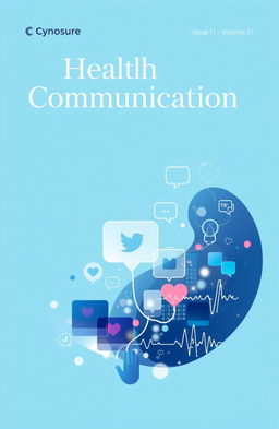 A professional A4 cover page design for a journal titled 'Health Communication'