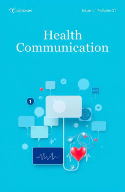 A professional A4 cover page design for a journal titled 'Health Communication'