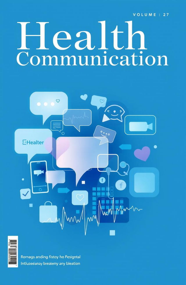 A professional A4 cover page design for a journal titled 'Health Communication'