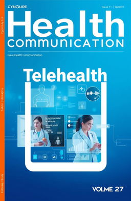 Cover page for a health communication journal titled 'Health Communication', featuring the words 'Cynosure', 'Issue 1', and 'Volume 27' prominently