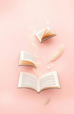 A soft pastel blush pink background designed for a romantic comedy cover