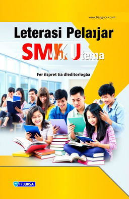 Cover design for the book titled 'Leterasi Pelajar SMK Wira Utama' by JURSA, featuring an inspiring and modern aesthetic