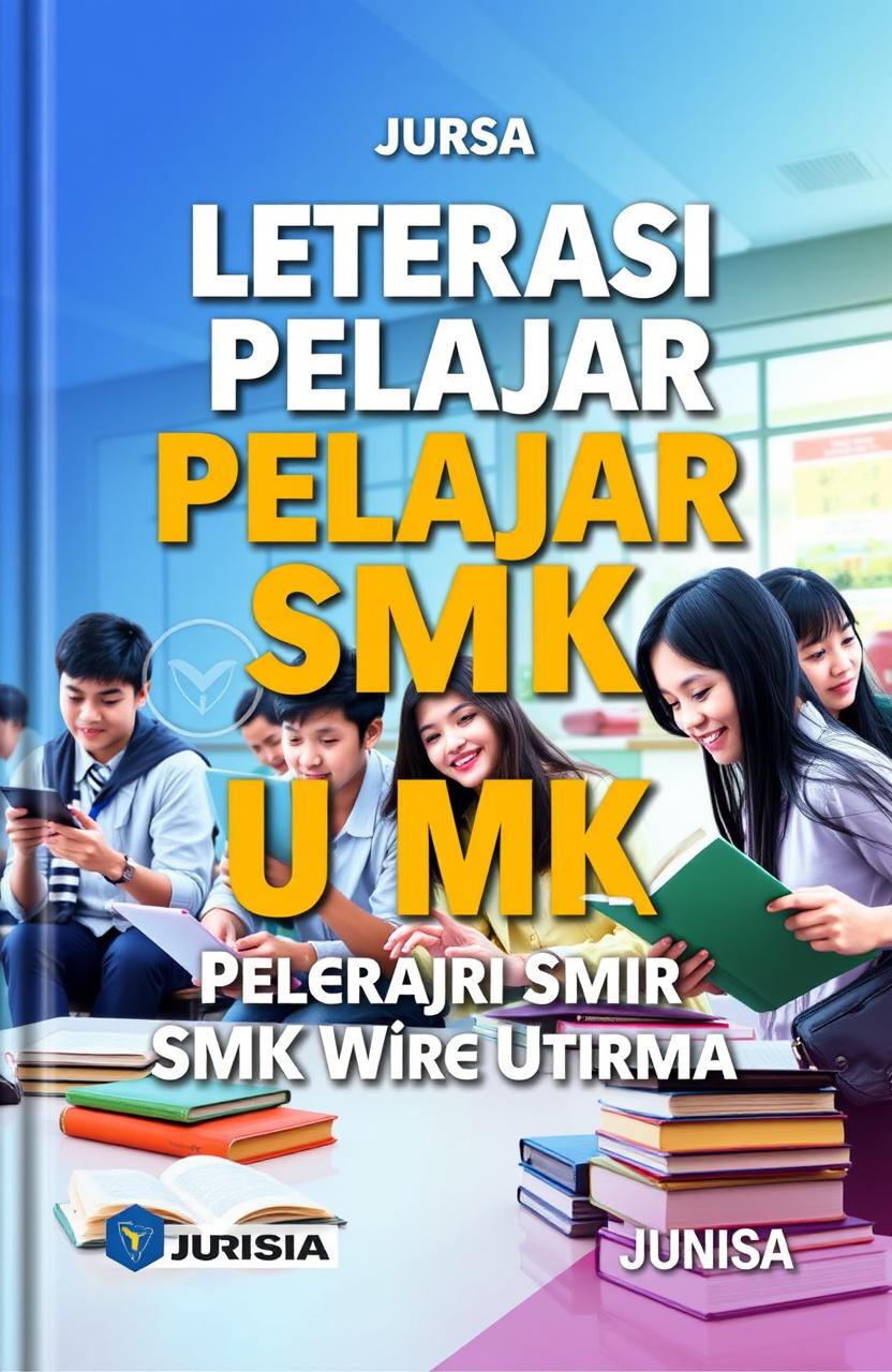 Cover design for the book titled 'Leterasi Pelajar SMK Wira Utama' by JURSA, featuring an inspiring and modern aesthetic