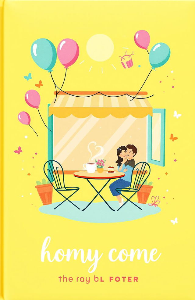 A vibrant cover design with a sunny yellow background, creating a cheerful and lighthearted atmosphere