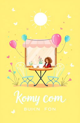 A vibrant cover design with a sunny yellow background, creating a cheerful and lighthearted atmosphere
