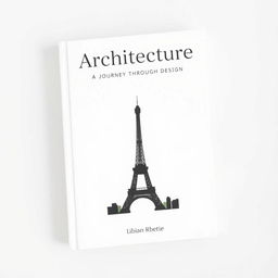 A simple yet elegant book cover focused on architecture, showcasing a clean design with a minimalist aesthetic