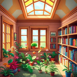 A Mario-styled room interior, featuring pixelated aesthetics reminiscent of classic video games
