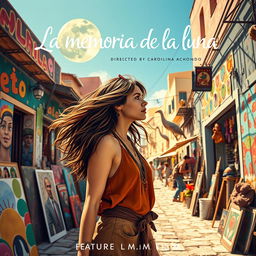 A poster for the feature film titled 'La memoria de la luna' directed by Carolina Achondo