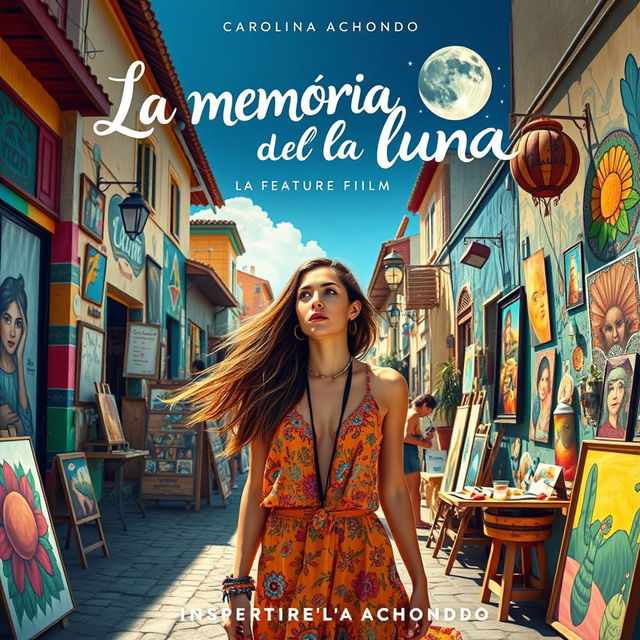 A poster for the feature film titled 'La memoria de la luna' directed by Carolina Achondo