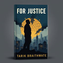 A striking book cover design for a related book titled "For Justice" by Tarik Braithwaite