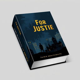 A striking book cover design for a related book titled "For Justice" by Tarik Braithwaite