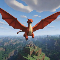 Create an epic scene in the Minecraft world, where Steve summons 10,000 dragons soaring majestically in the sky above, ready to assist in his battle against the zombie horde.