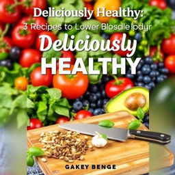 A vibrant and inviting cookbook cover designed for combating high blood pressure