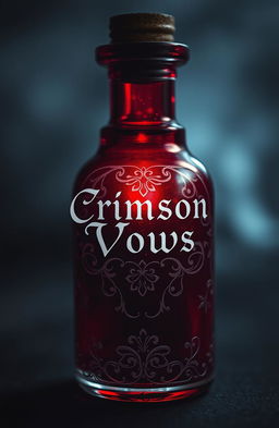 A mystical blood vial featuring intricate, ornate designs engraved into the glass