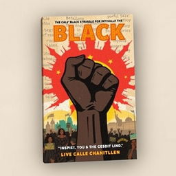 A powerful and evocative book cover that captures the essence of the black struggle for equality and justice