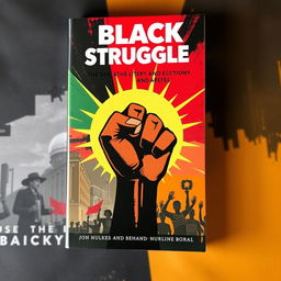 A powerful and evocative book cover that captures the essence of the black struggle for equality and justice
