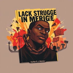 An illustrated art book cover depicting the black struggle in America