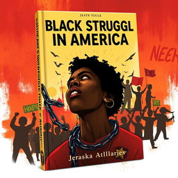 An illustrated art book cover depicting the black struggle in America
