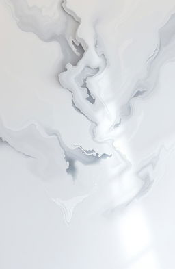 A stunning abstract artwork featuring a predominantly white color palette infused with subtle hints of darkness