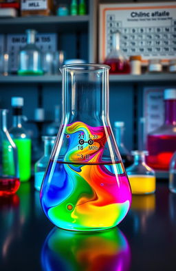A visually stunning representation of chemical equilibrium in a laboratory setting