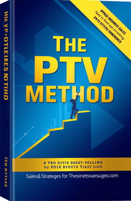 A visually engaging cover design for a sales book titled 'The PTV Method'