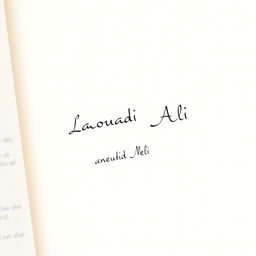 A pristine white page featuring elegant, thin black italic Italian script