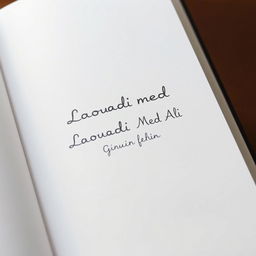 A pristine white page featuring elegant, thin black italic Italian script