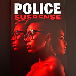 A thrilling police suspense cover featuring three black women in profile, against a dark background