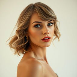 A tastefully artistic representation of Taylor Swift, capturing her essence and beauty in a sophisticated manner