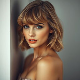 A tastefully artistic representation of Taylor Swift, capturing her essence and beauty in a sophisticated manner