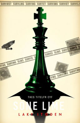 A striking cover design featuring a bishop chess piece in emerald green, adorned with black and gold accents, standing upright