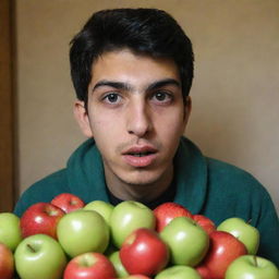 An Iranian teenager realizing that apples are good for his health and psychotropic pills are making him feel worse.