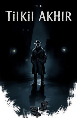 A digital art illustration for a fictional detective story titled "Titik Akhir" (The Final Point)