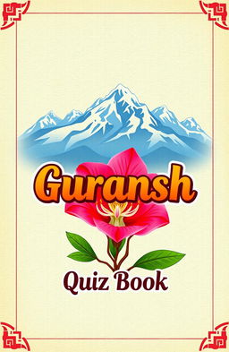 A vibrant book cover design for a quiz book titled 'Guransh Quiz Book'