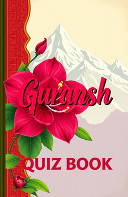 A vibrant book cover design for a quiz book titled 'Guransh Quiz Book'