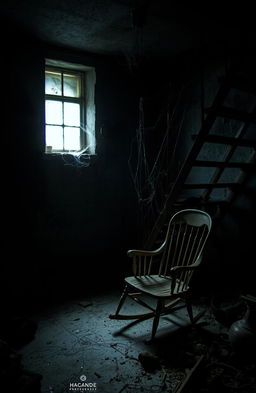 A dark, eerie basement filled with shadows
