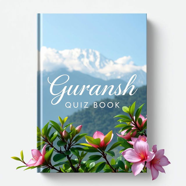 A subtle and elegant book cover design for a quiz book titled "Guransh Quiz Book"