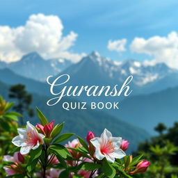 A subtle and elegant book cover design for a quiz book titled "Guransh Quiz Book"
