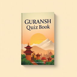 A subtle and elegant book cover design featuring the title 'Guransh Quiz Book' prominently displayed at the top