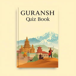 A subtle and elegant book cover design featuring the title 'Guransh Quiz Book' prominently displayed at the top