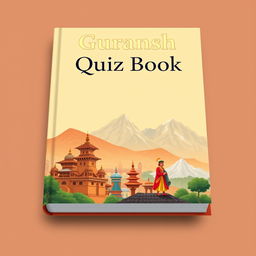 A subtle and elegant book cover design featuring the title 'Guransh Quiz Book' prominently displayed at the top