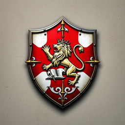 A striking medieval shield designed for a powerful empire, emphasizing its strengths in conquest and navigation