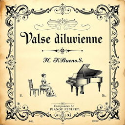 An extremely vintage black and white sheet music cover for a piano and vocal arrangement