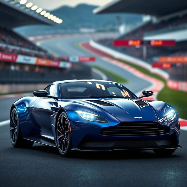 The Aston Martin GT Vision Gran Turismo 6, a breathtaking concept car with a futuristic aerodynamic design, showcased in a high-resolution setting