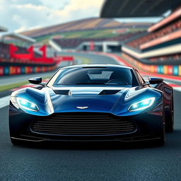 The Aston Martin GT Vision Gran Turismo 6, a breathtaking concept car with a futuristic aerodynamic design, showcased in a high-resolution setting