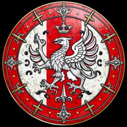 A magnificent medieval shield representing an empire known for its strengths in conquest and navigation